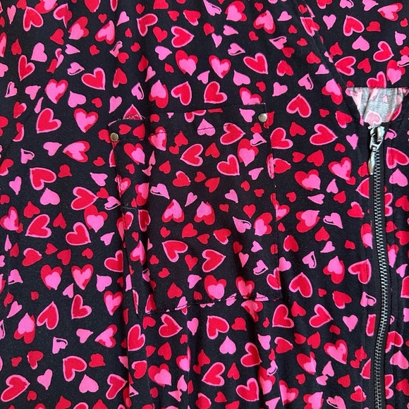 TORRID‎ Red Heart Pattern Tied Empire Waist Tunic Dress Zipper Detail Plus Sz 4X - Picture 8 of 15